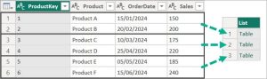 Table.Split - Table Function | Power Query M